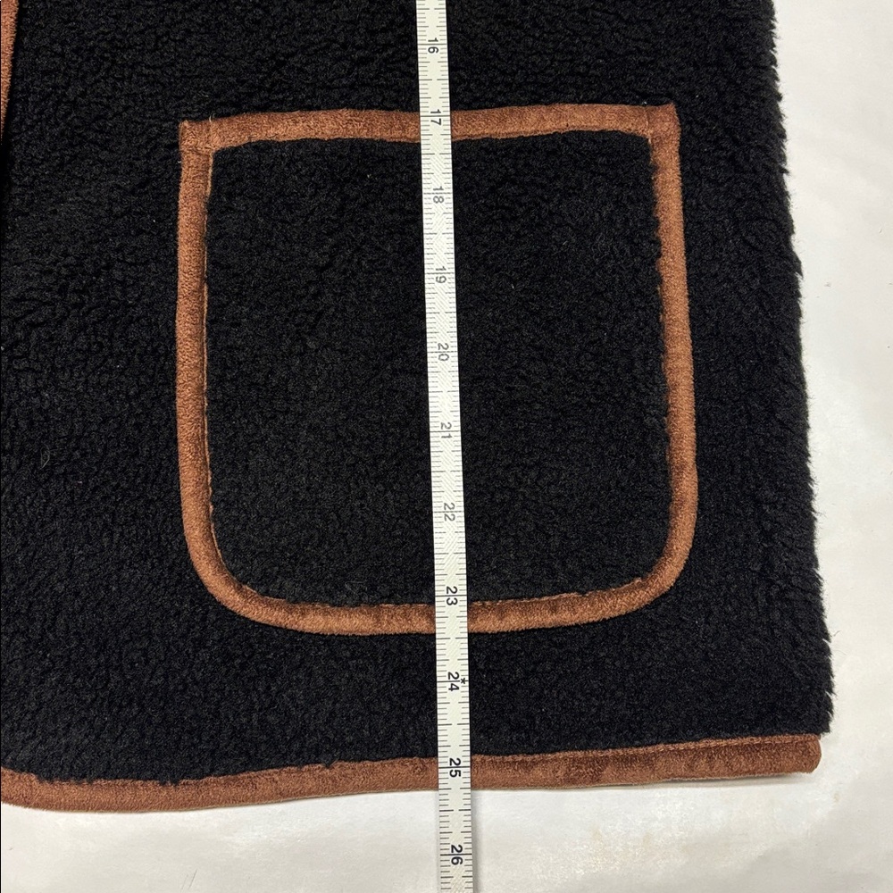 Orvis Toggle-Button Black Sherpa Fleece Jacket Size M - Picture 15 of 15